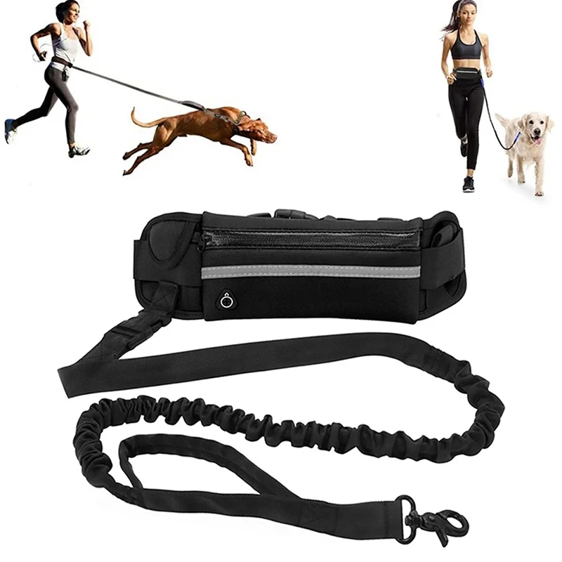 Hands Free Dog Running Leash Waist Belt - Correa de perro manos libres para