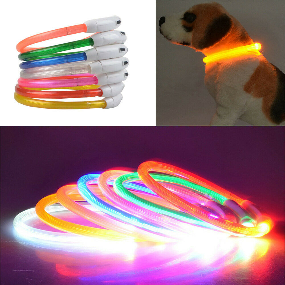 Led Dog Collar Glowing Rechargeable Usb - Collar LED Multicolor para mascota, Collar