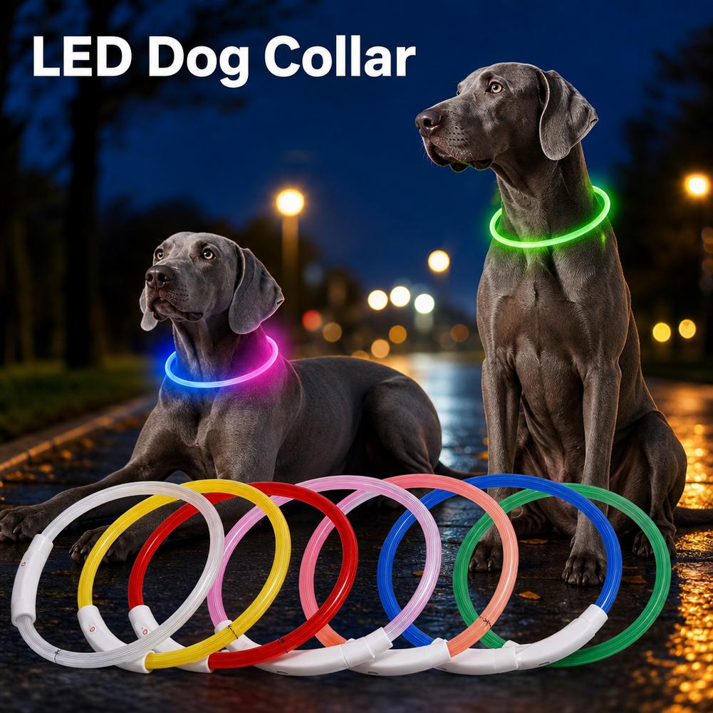 Collar LED Recargable por USB  - Led Dog Collar Glowing Rechargeable Usb reseña y precio