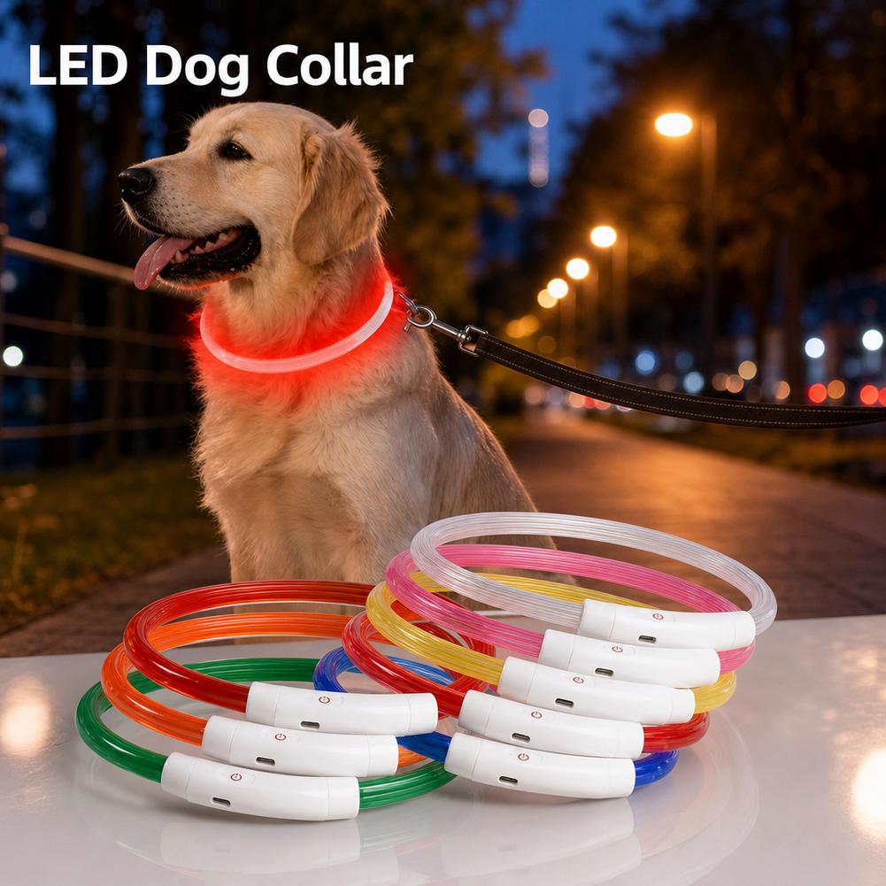 Collar LED Recargable por USB  - Led Dog Collar Glowing Rechargeable Usb reseña y precio