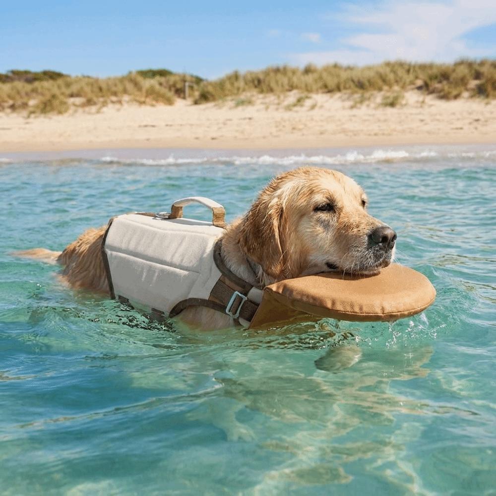 Chaleco salvavidas ajustable p - Dog Life Jacket Vest Buoyancy Handle reseña y precio