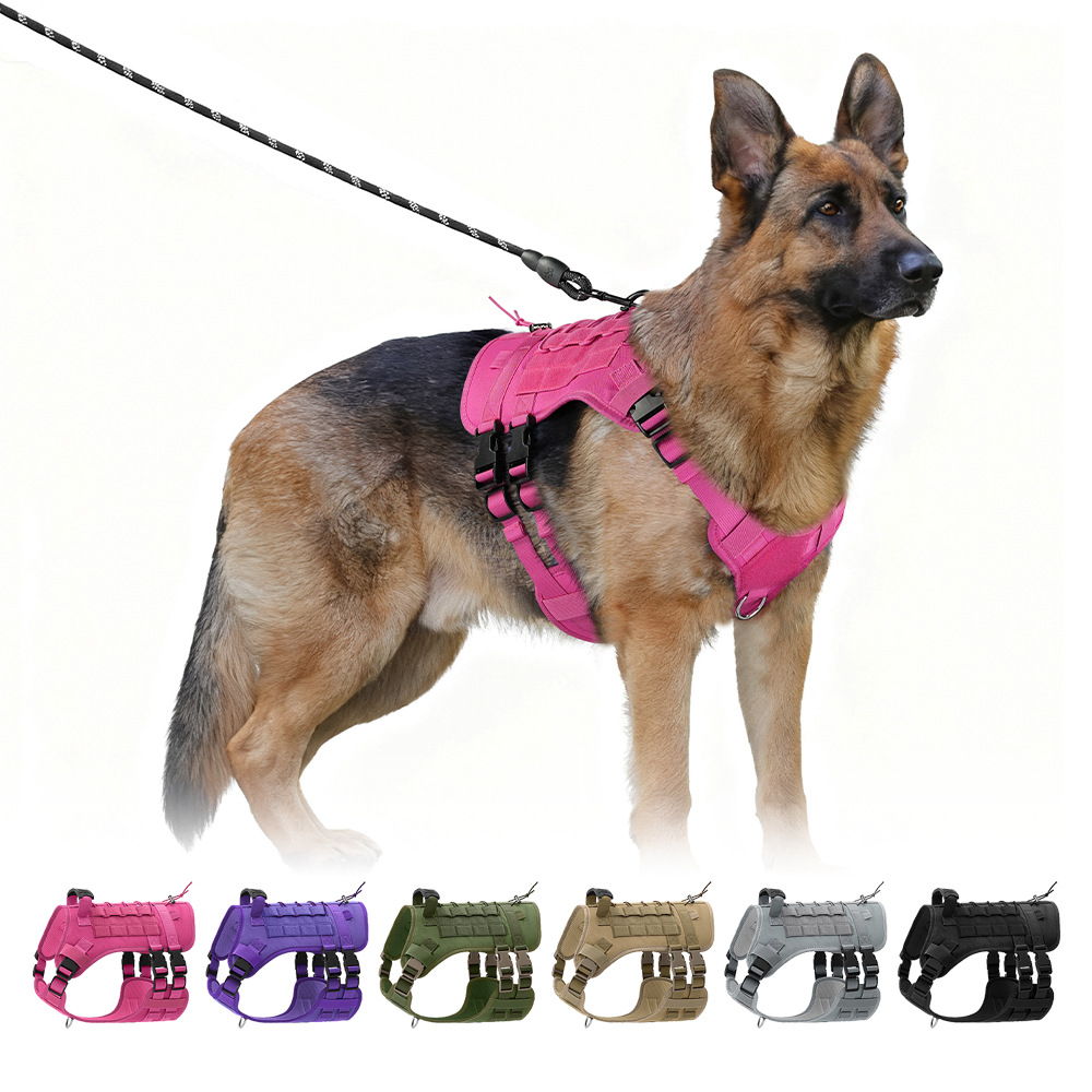 Arnés Táctico Militar Ajustabl - Tactical Dog Harness Military K9 Molle reseña y precio