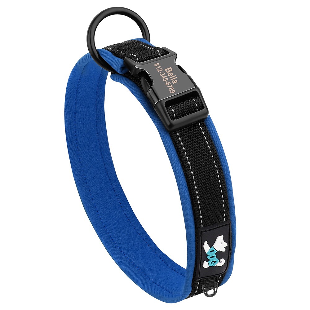 Collar de perro personalizado, - Reflective Dog Collar Personalized Engraved reseña y precio