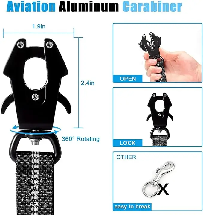 Correas reflectantes y absorbe - Bungee Dog Leash Shock Absorbing reseña y precio