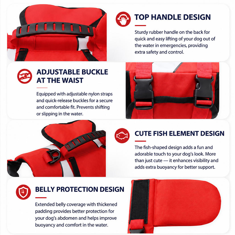 Chaleco Salvavidas para Perros - Dog Life Jacket Vest Buoyancy Handle reseña y precio