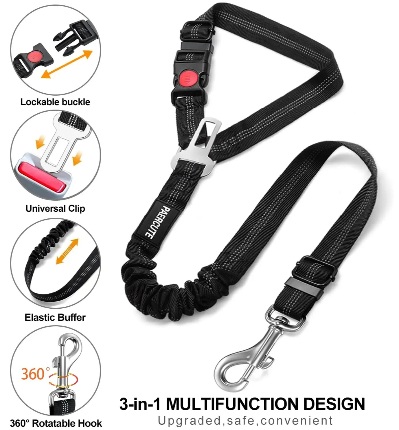 Cinturón de Seguridad para Per - Dog Seat Belt Harness Safety Tether reseña y precio