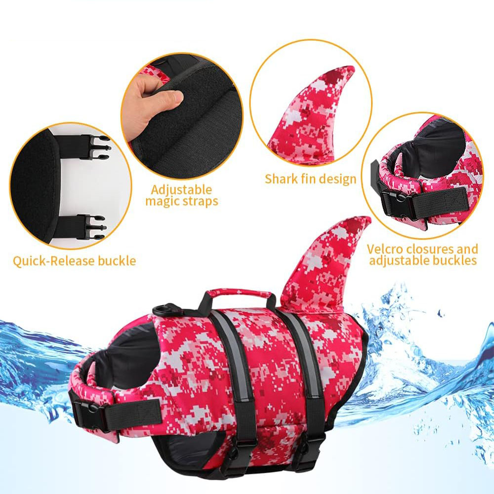 Chaleco salvavidas para perro, - Dog Life Jacket Vest Buoyancy Handle reseña y precio