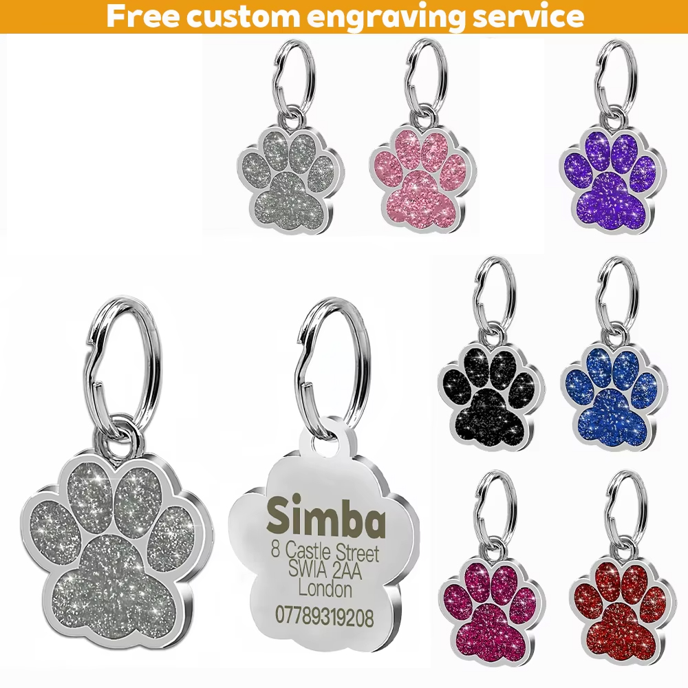 Placa de identificación person - Reflective Dog Collar Personalized Engraved reseña y precio