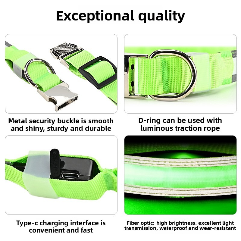 Collar de Perro Luminoso de Fi - Led Dog Collar Glowing Rechargeable Usb reseña y precio