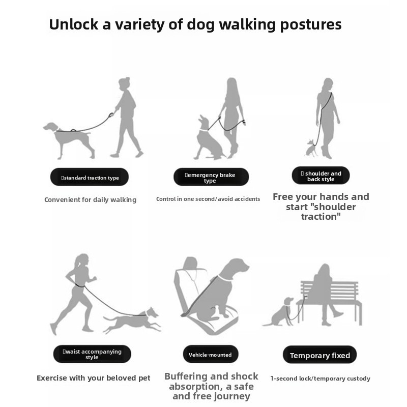 Correa para perros con absorci - Bungee Dog Leash Shock Absorbing reseña y precio