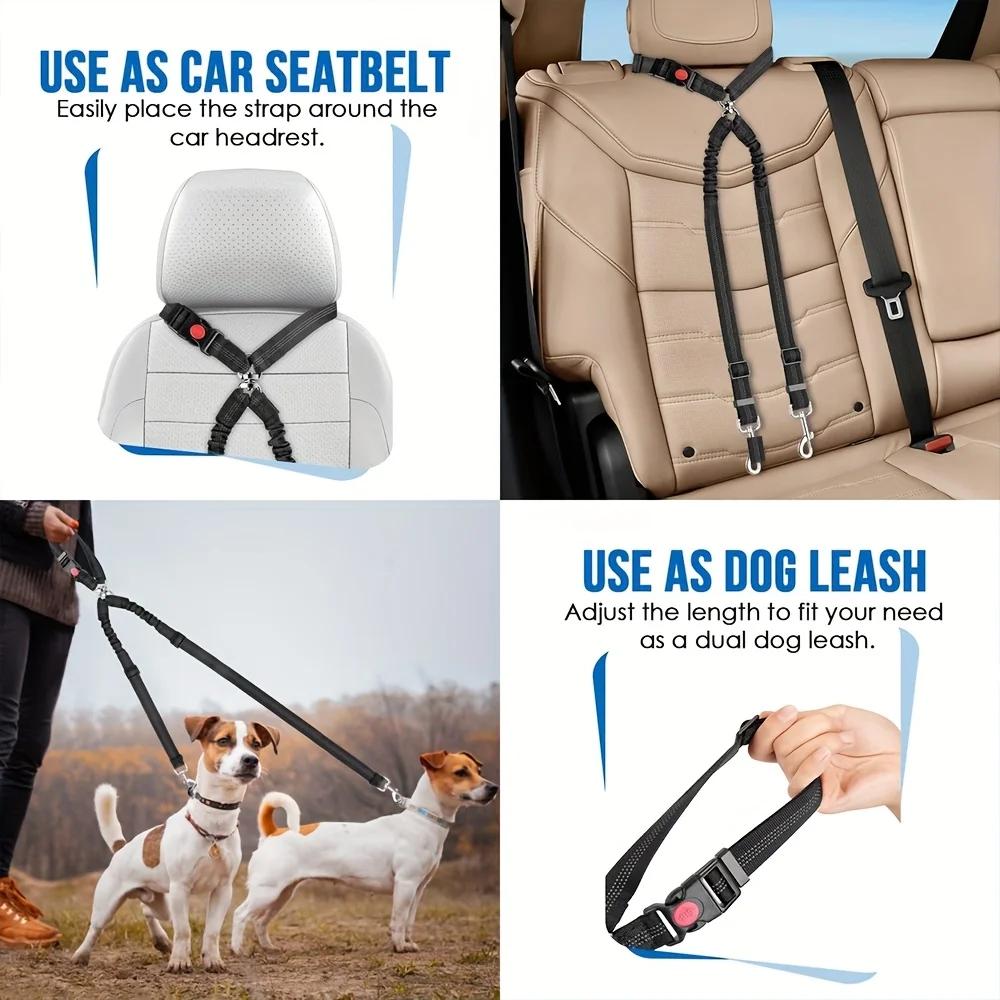 Cinturón de seguridad para per - Dog Seat Belt Harness Safety Tether reseña y precio