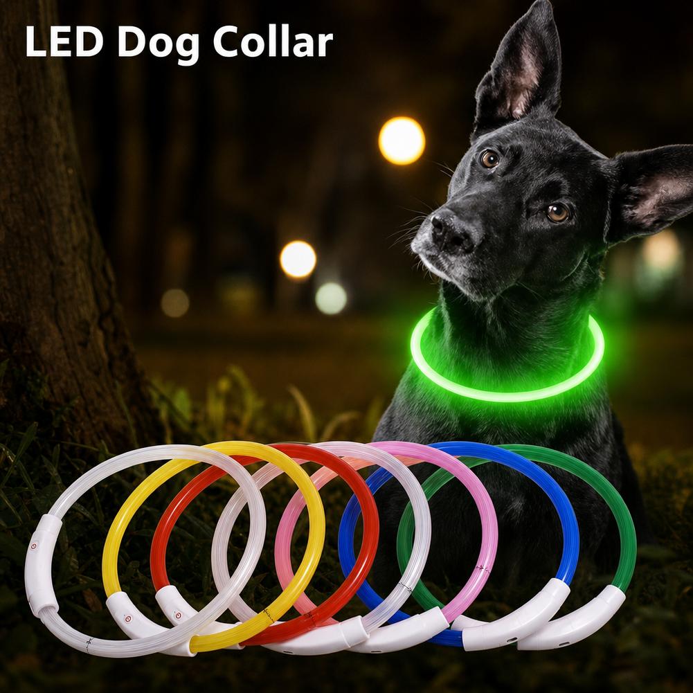 Collar LED para perros, recarg - Led Dog Collar Glowing Rechargeable Usb reseña y precio
