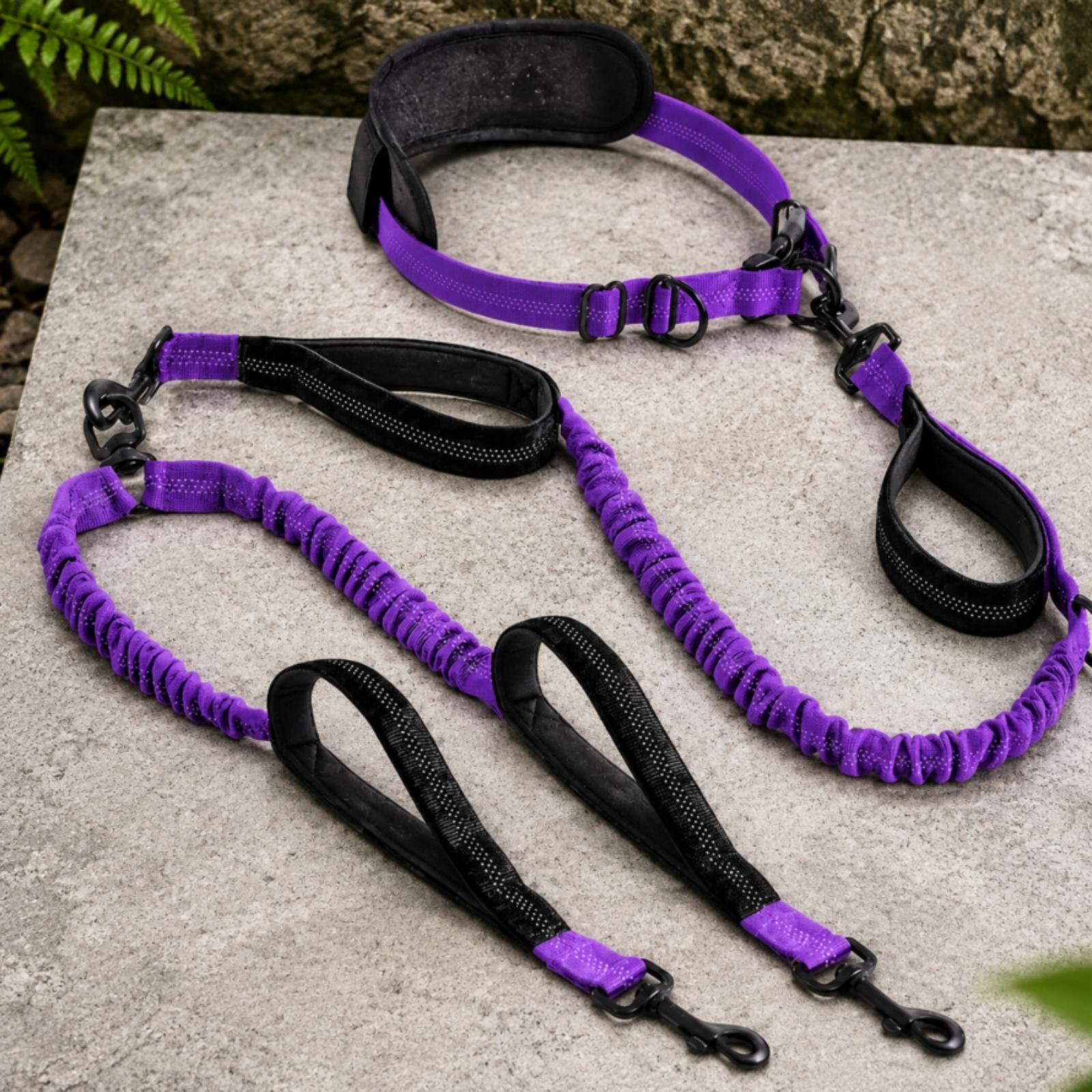 Correa Doble para Perros con A - Hands Free Dog Running Leash Waist Belt reseña y precio